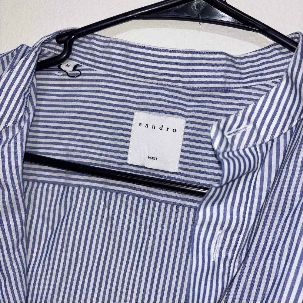 Sandro Half Button Down Size Medium - image 3